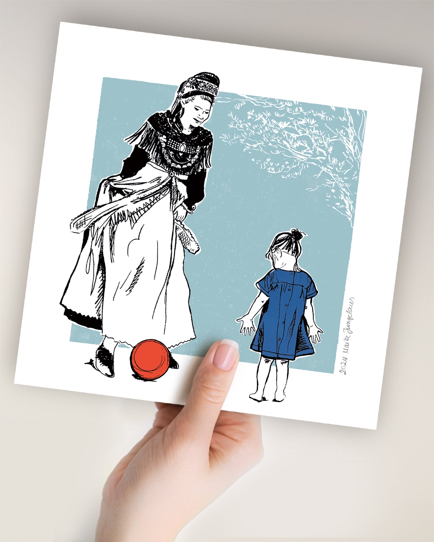 Karte „Ist das dein Ball?“ (21 × 21 cm)