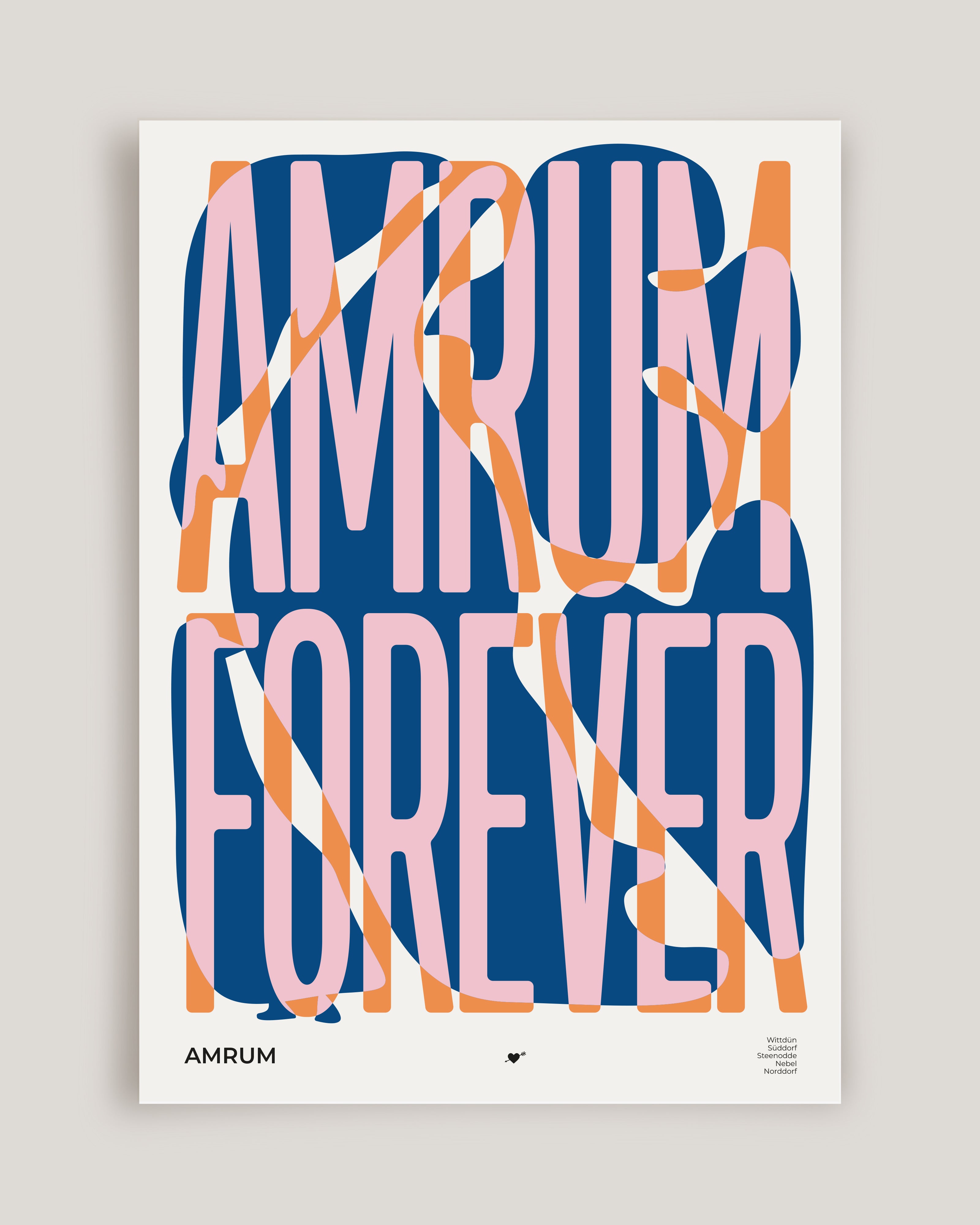 Poster „AMRUM FOREVER“ (50 × 70 cm)