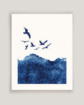 Poster „Blaue See – Möwen“ (40 × 50 cm)